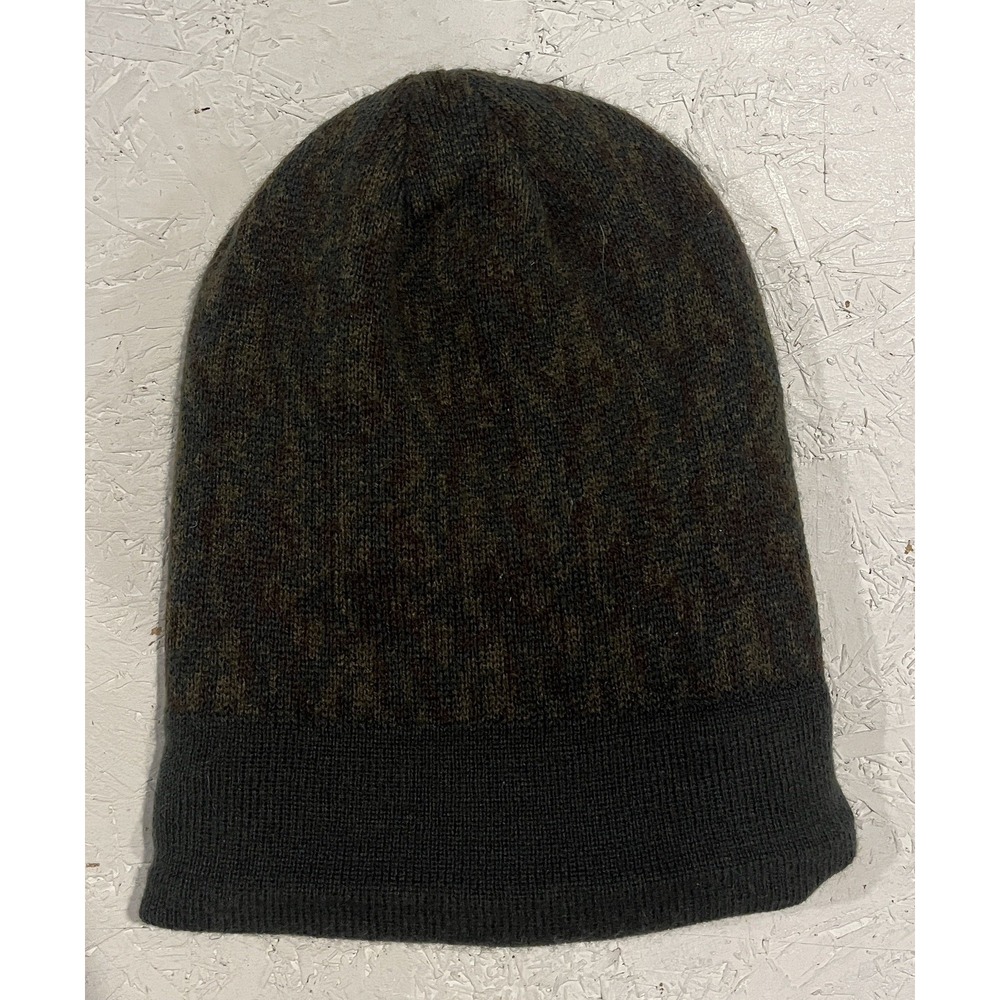Vintage Knit Deer Hunting Beanie Hat Camo‎ Orange Reversible Outdoor Cap
